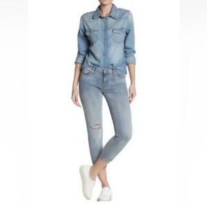 Hudson Harkin Crop Super Skinny‎ With Cuff Jeans Womens Size 25 MSRP $175 (272)